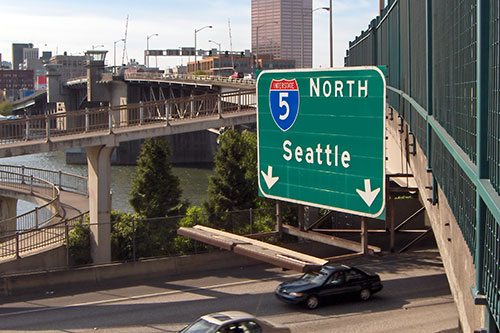 Seattle freeway sign Seattle freeway sign