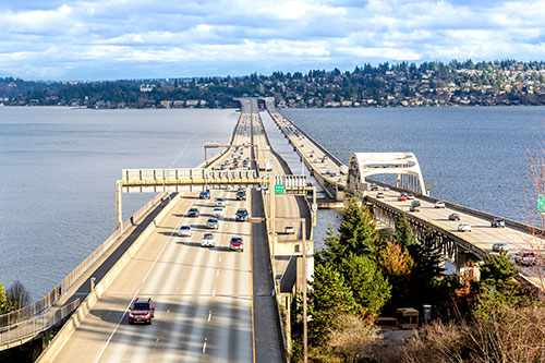 Freeway above the ocean